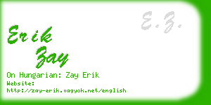 erik zay business card